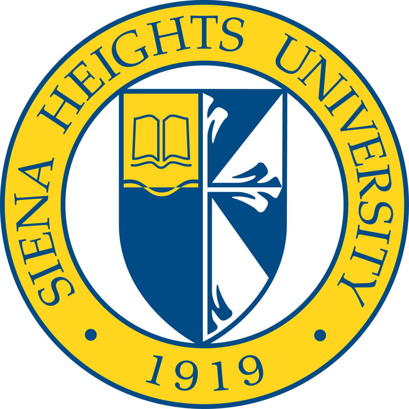 Siena Heights University seal.