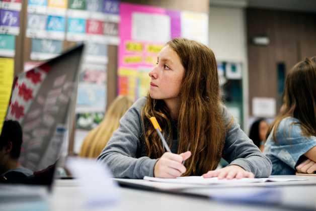 female student in classroom