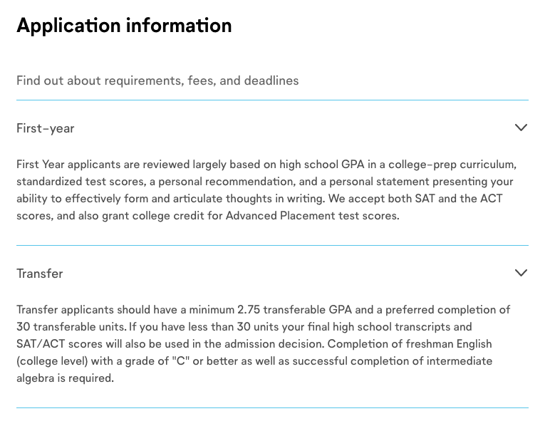 Common App Explore Colleges Application Information