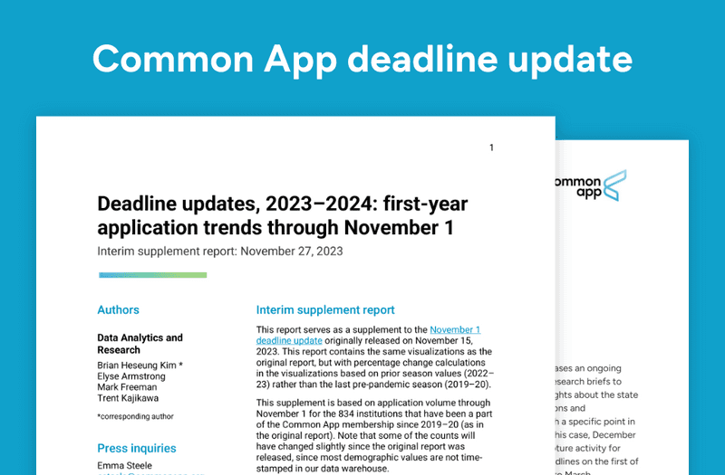 Cover page , November 1 deadline update supplement.