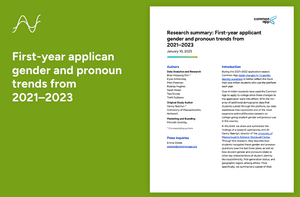 Cover page, gender and pronoun trends brief.