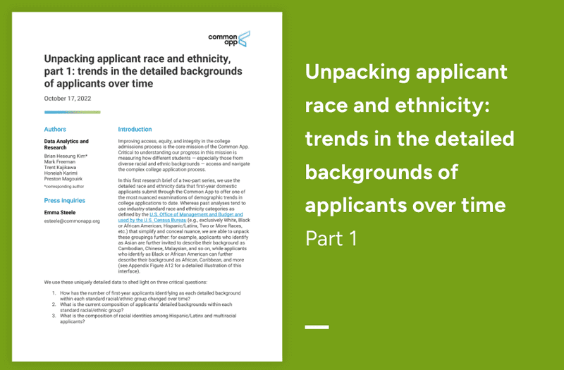 Cover page, race and ethnicity part 1.