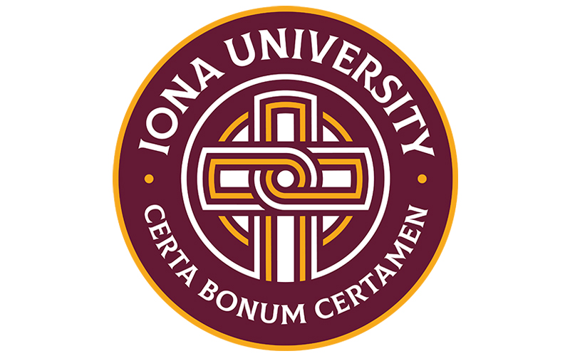 Iona University seal.