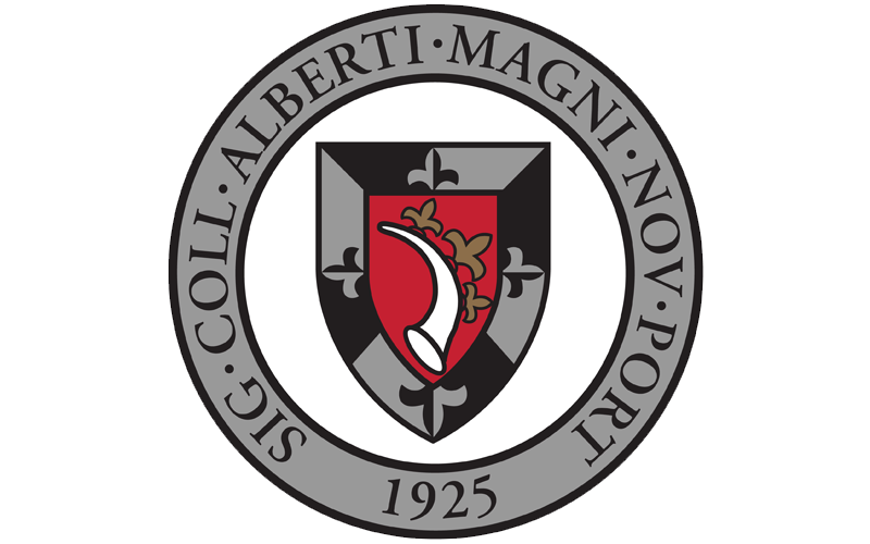 Albertus Magnus College seal.