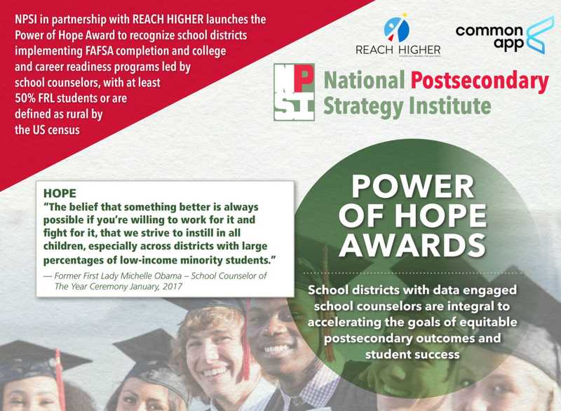 NSPI Common App Reach Higher Power in Hope Award
