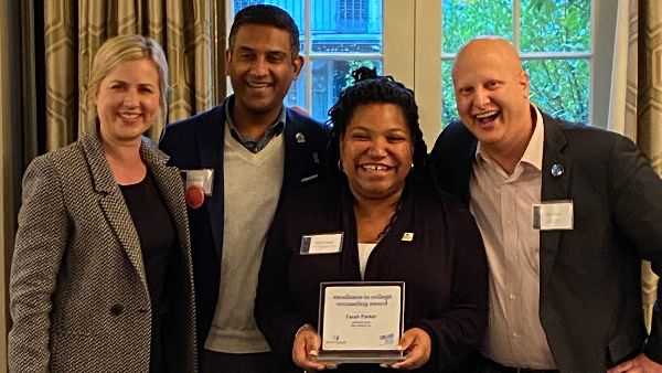 Farah Parker pictured here with Reach Higher's Executive Director, Eric Waldo.