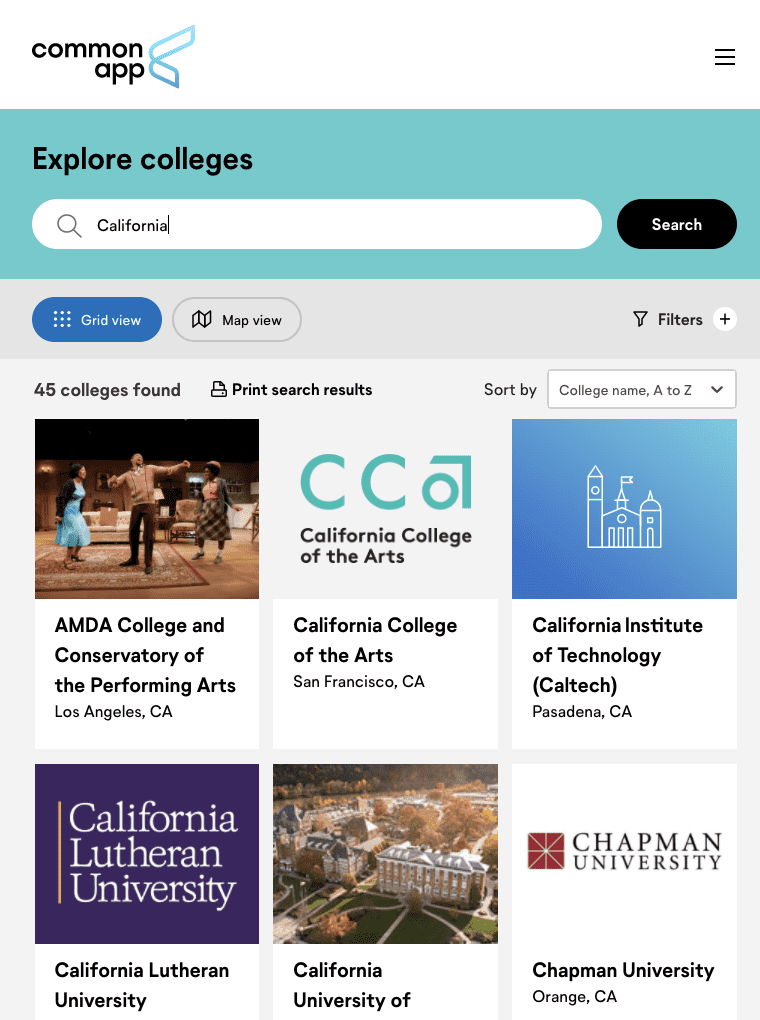 colleges that use common app