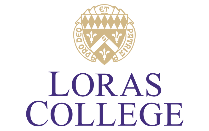Loras College seal.