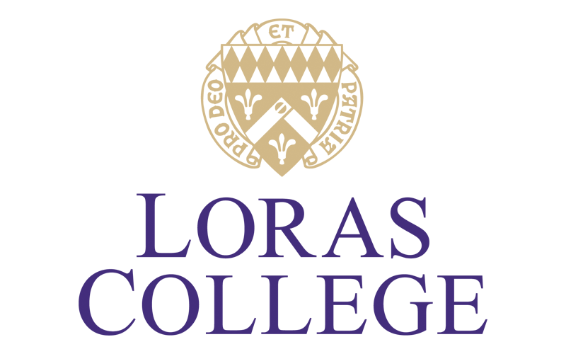 Loras College seal.